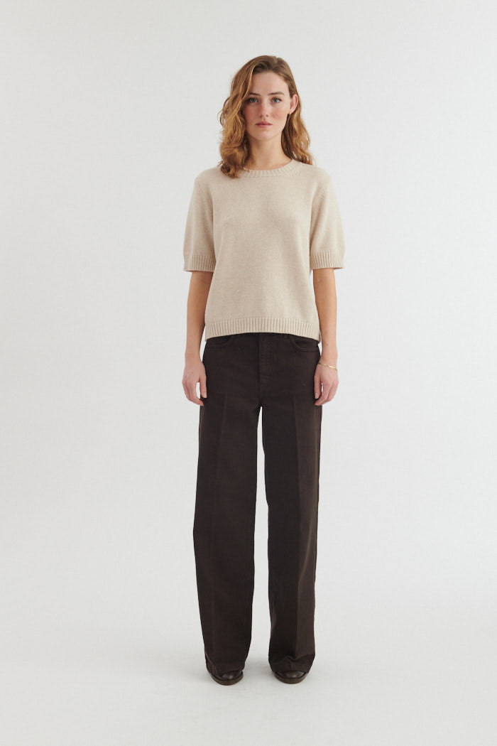 basic-apparel-cady-ss-o-neck-pullover-beige-mel-wolle image 5