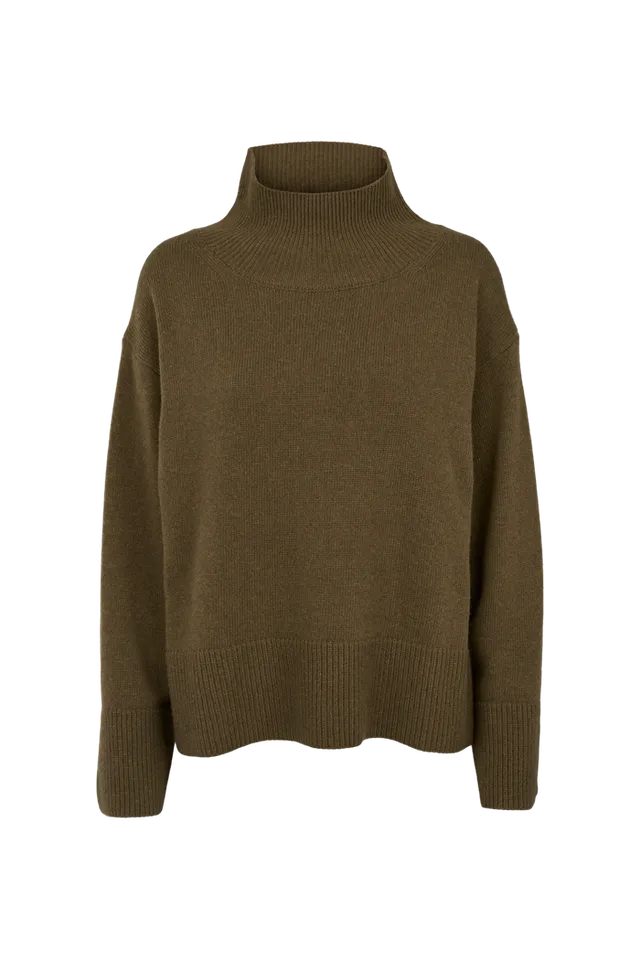 basic-apparel-cady-t-neck-pullover-desert-palm-kaschmir image 1