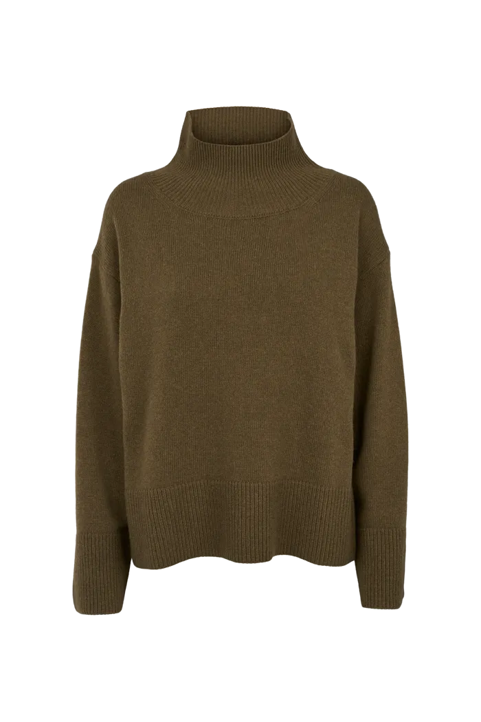 basic-apparel-cady-t-neck-pullover-desert-palm-kaschmir image 1