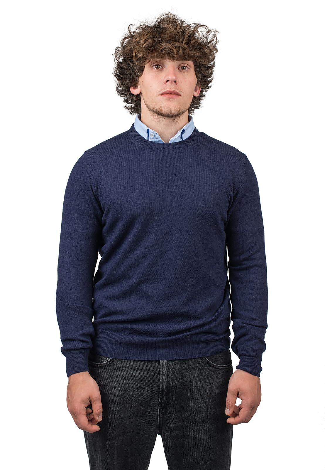dalle-piane-cashmere-sweater-rundhals-pullover-herren-khaki image 7