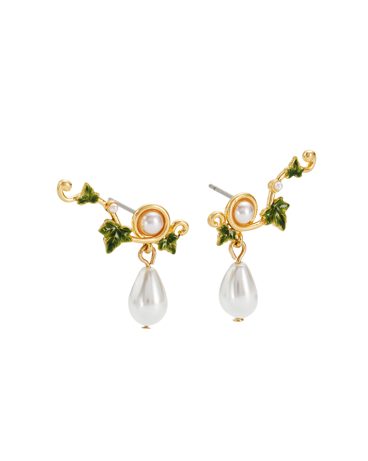 fable-england-jewellery-ivy-pearl-ohrstecker-gold image 5