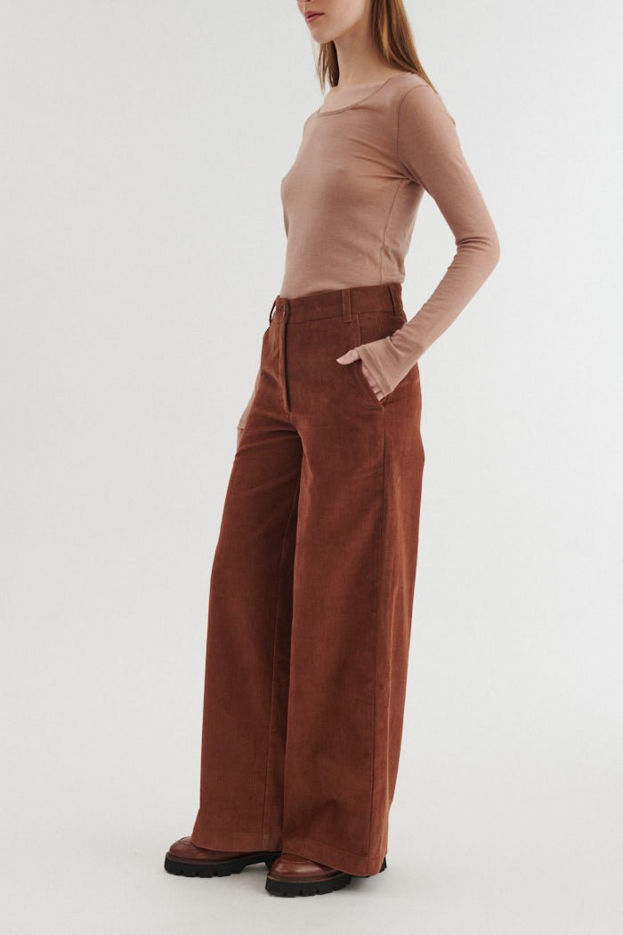 basic-apparel-millu-pants-cordhose-tortoise-bio image 3