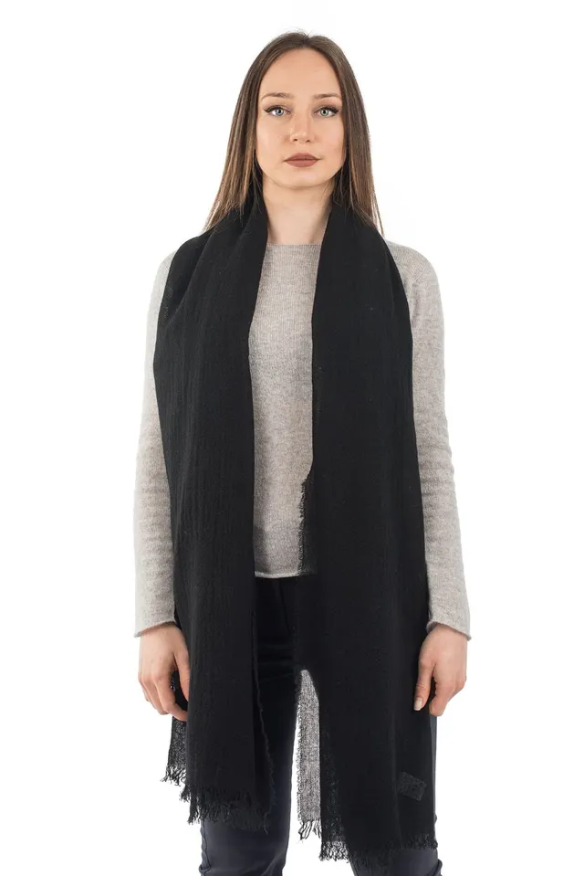 dalle-piane-cashmere-pashmina-100-kaschmir-schwarz image 1