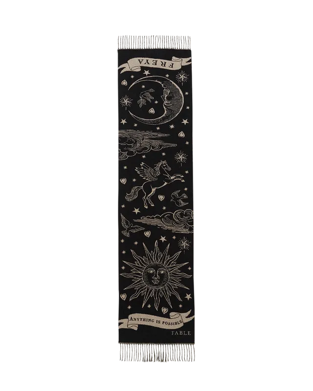 fable-england-freya-celestial-jacquard-schal-schwarz image 1