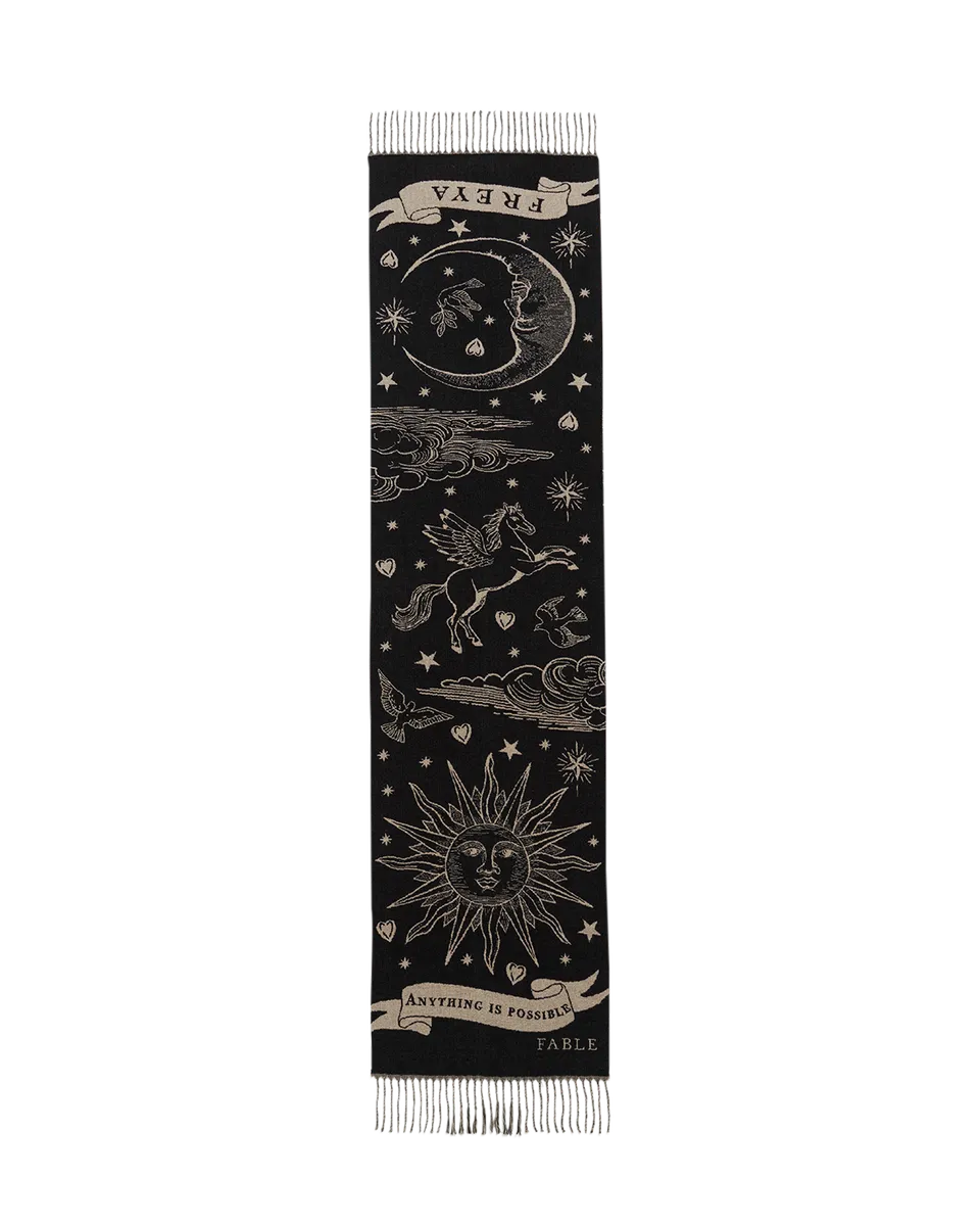 fable-england-freya-celestial-jacquard-schal-schwarz image 1
