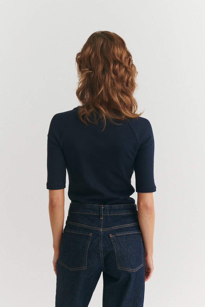 basic-apparel-arense-tee-damen-t-shirt-sky-captain-bio-slim image 3
