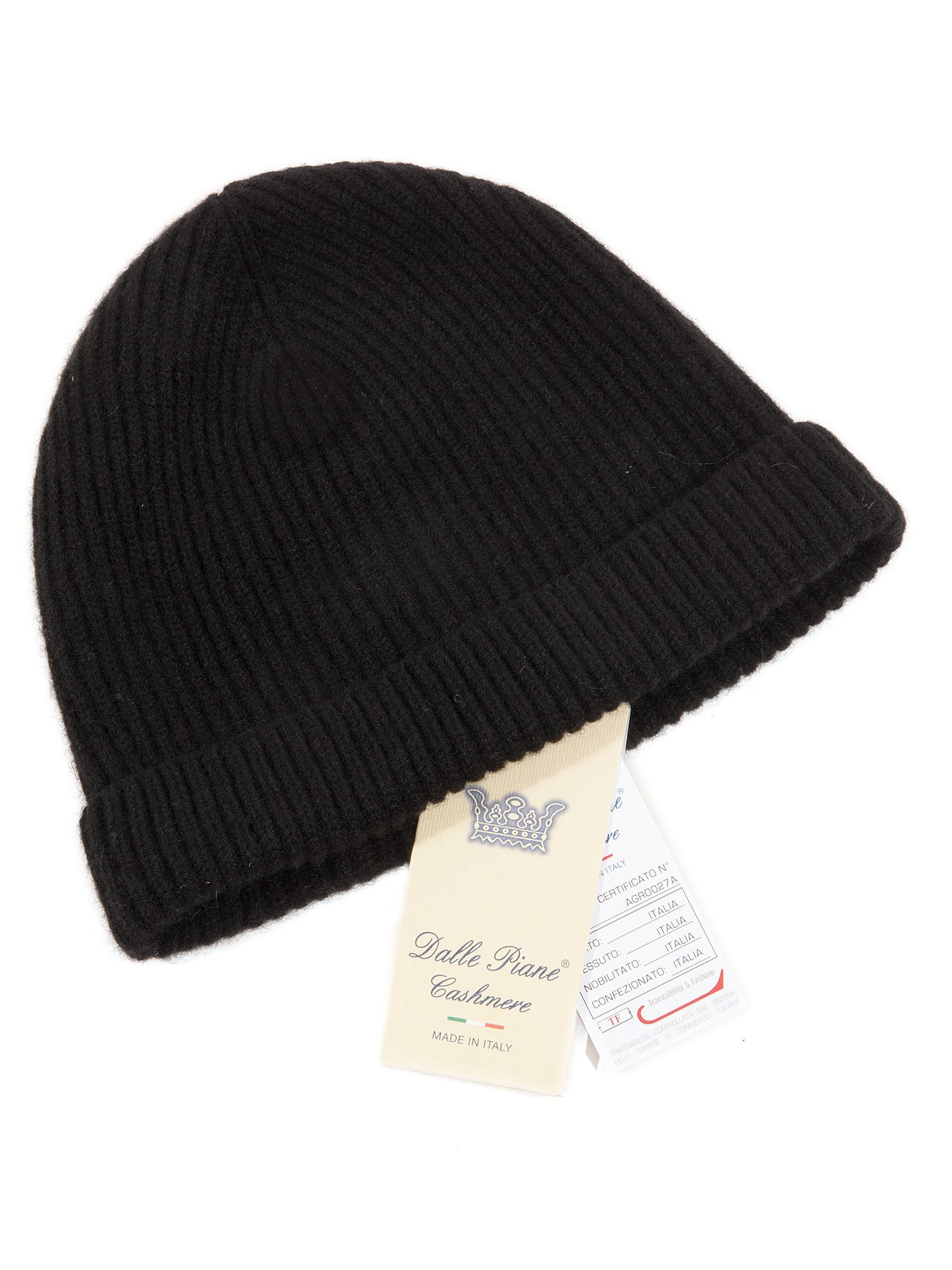 dalle-piane-cashmere-m-tze-herren-schwarz-100-kaschmir image 2