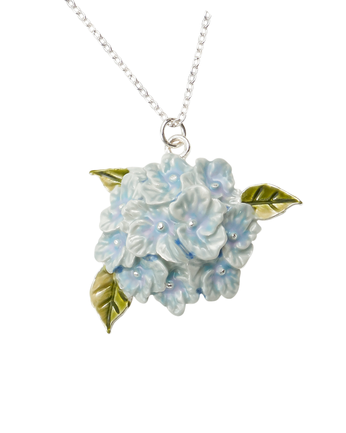 fable-england-hydrangea-halskette-silber-hortensie-blau image 1
