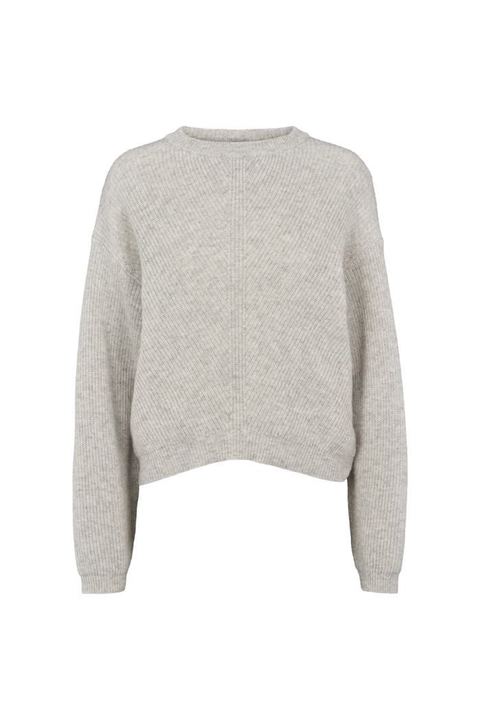 basic-apparel-lise-o-neck-pullover-light-grey-mel-wolle-oversize image 6