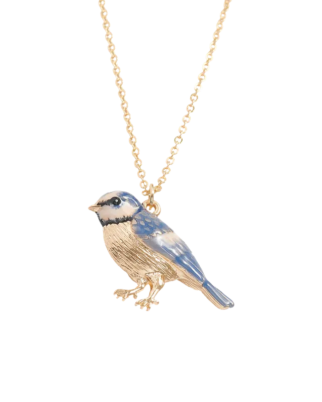 fable-england-enamel-blue-tit-halskette-blaumeise-kurz image 1