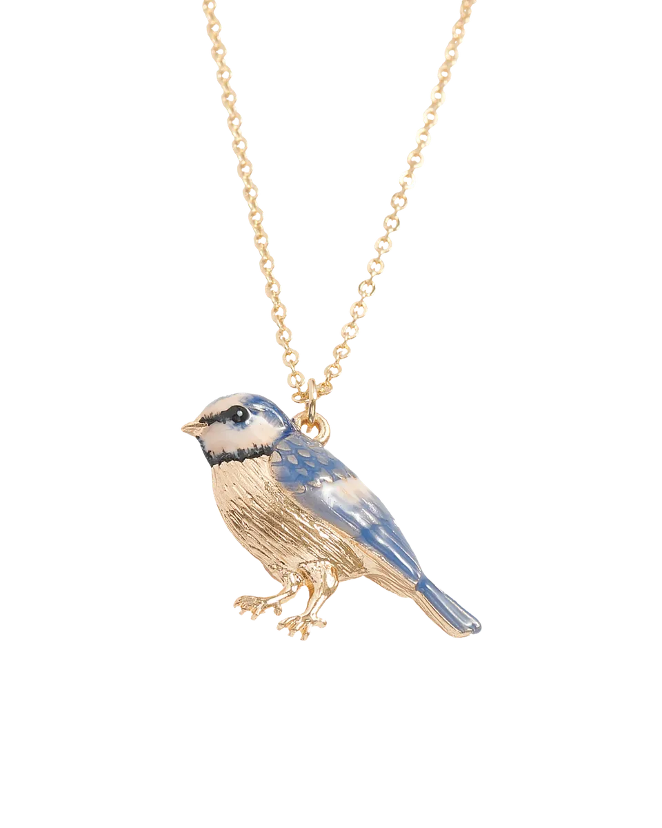 fable-england-enamel-blue-tit-halskette-blaumeise-kurz image 1