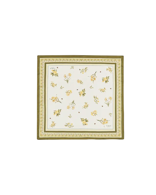 fable-england-nouveau-floral-square-tuch-gelb-blumen image 1
