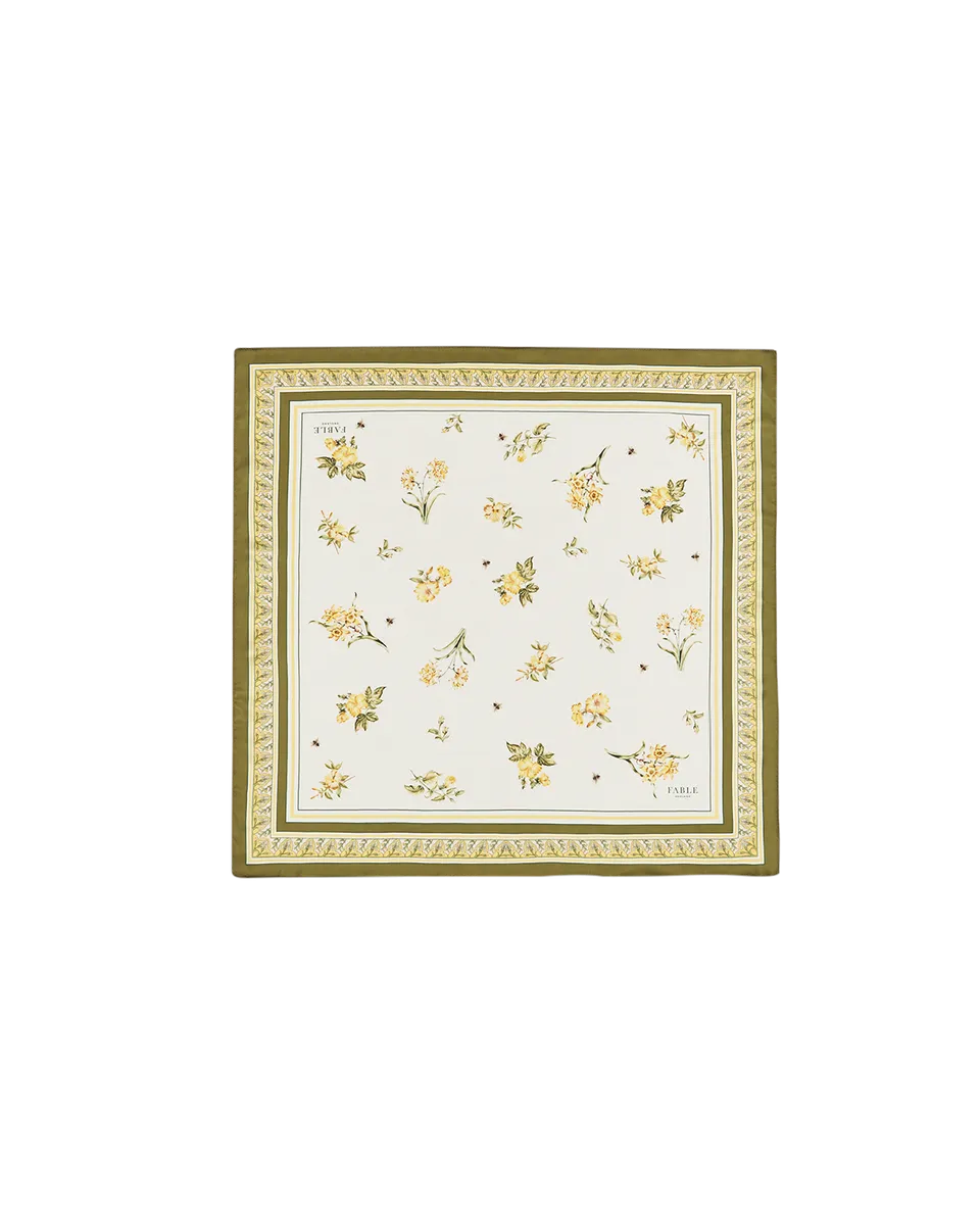 fable-england-nouveau-floral-square-tuch-gelb-blumen image 1