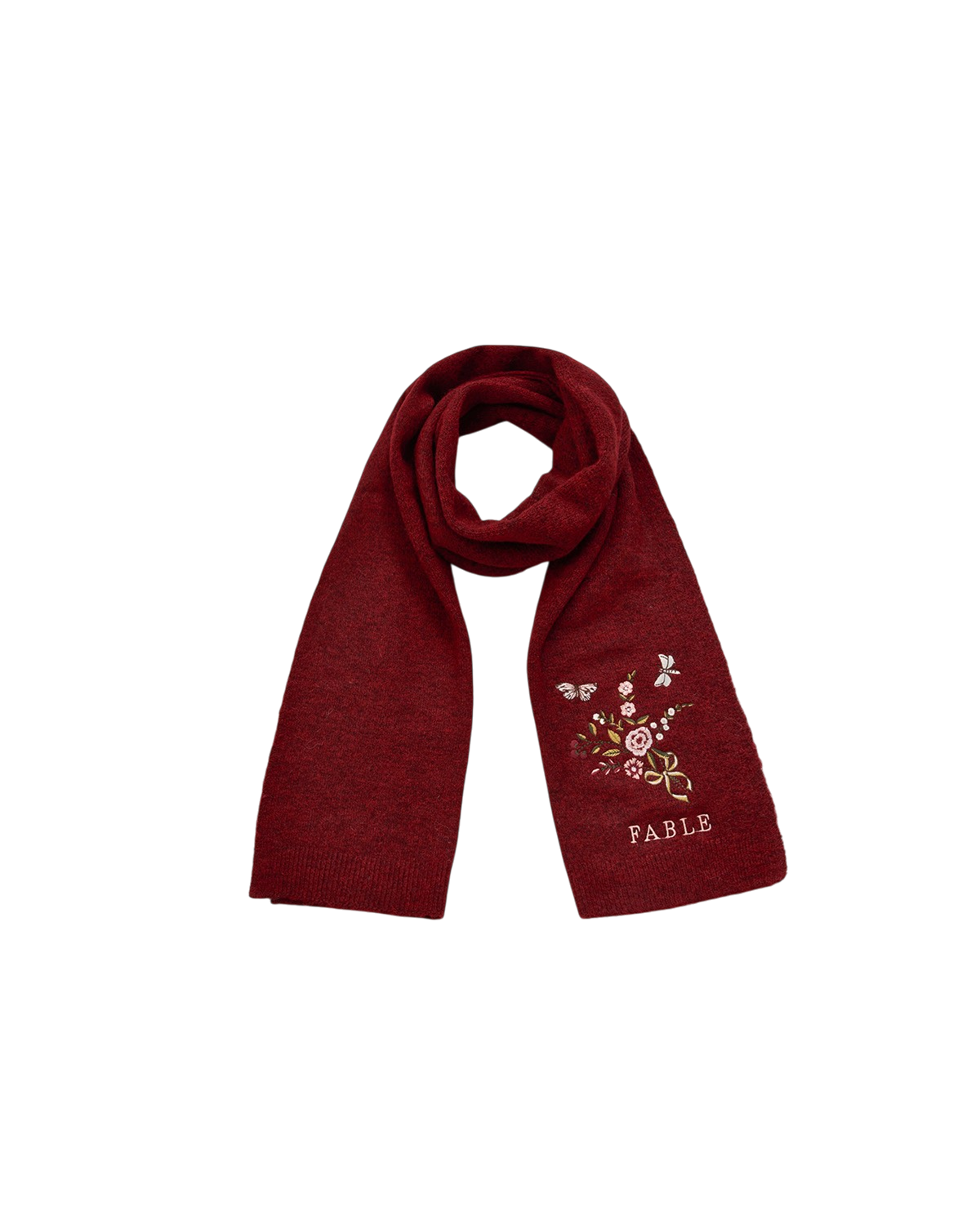 fable-england-eve-floral-strickschal-rot-meliert-wolle image 4