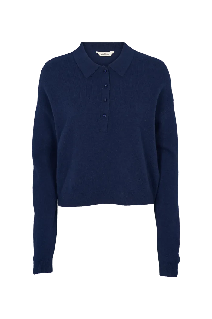 basic-apparel-selem-polo-pullover-navy-merinowolle image 1