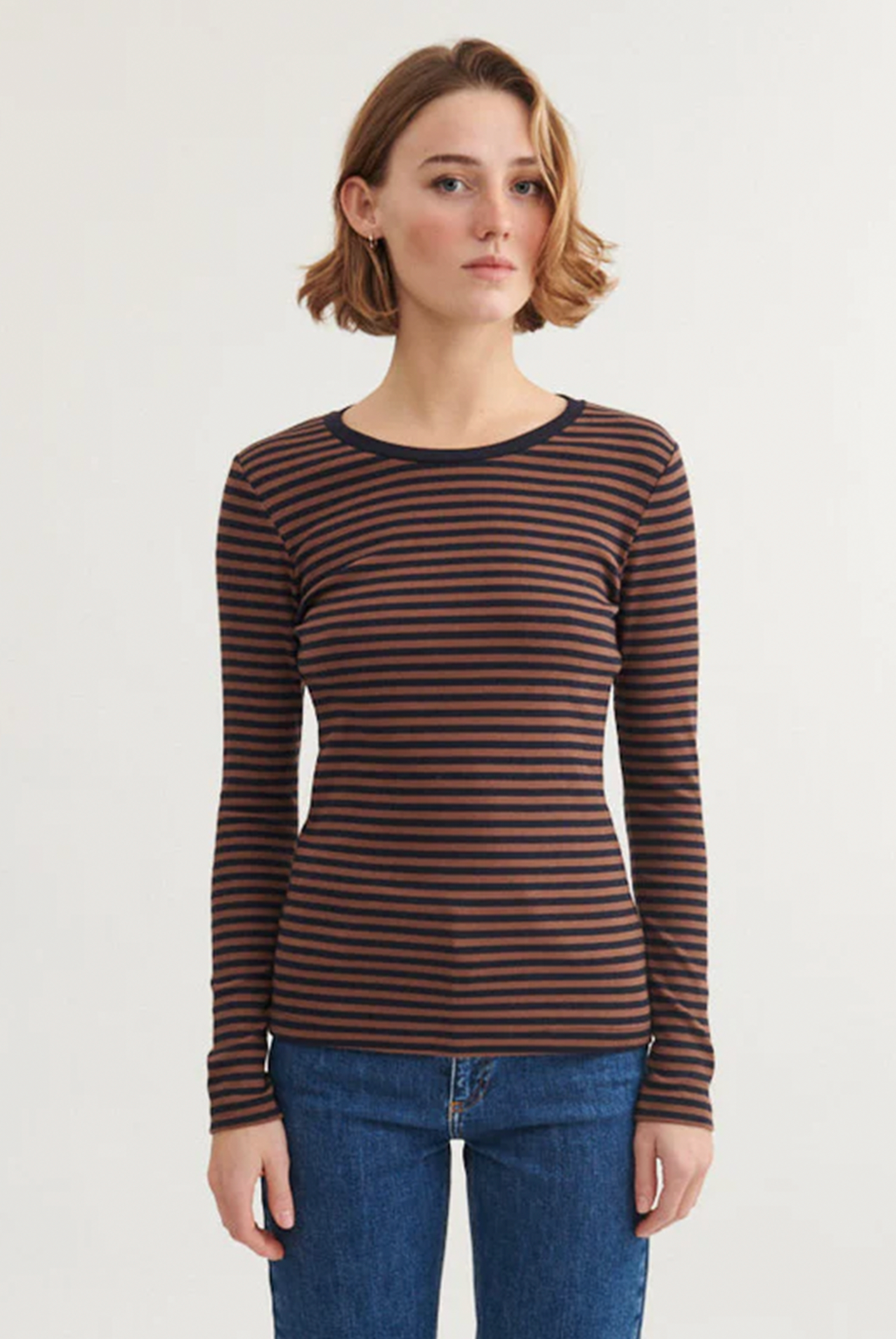basic-apparel-ludmilla-ls-tee-langarmshirt-carafe-bio-ripp image 1