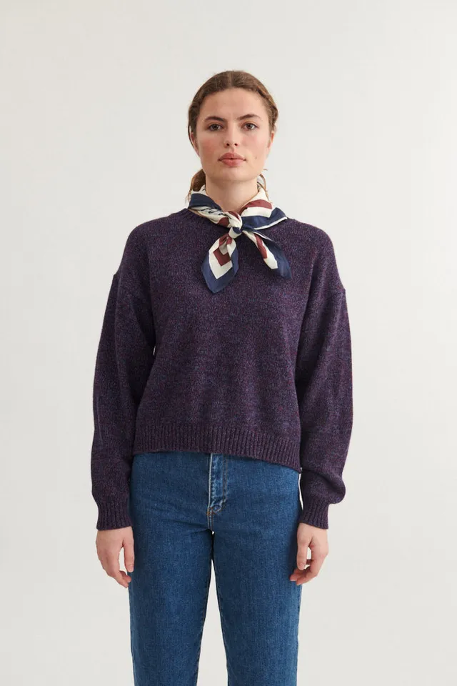 basic-apparel-lily-crew-neck-pullover-bordeaux-recycelte-wolle image 1