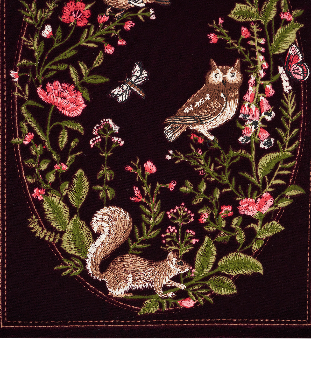 fable-england-elinor-buch-clutch-burgunder-samt-bestickt image 4