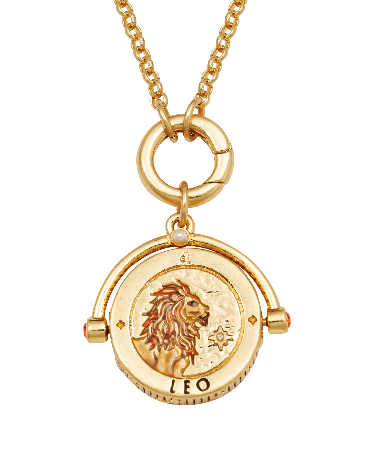 fable-england-leo-kette-sternzeichen-halskette-gold-karneol image 1