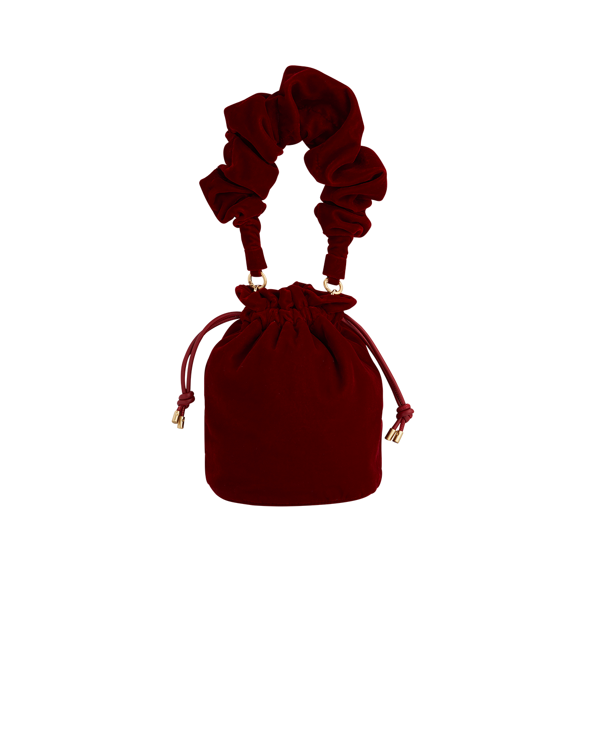fable-england-handbags-ruby-bucket-bag-rot-samt-kordelzug image 1