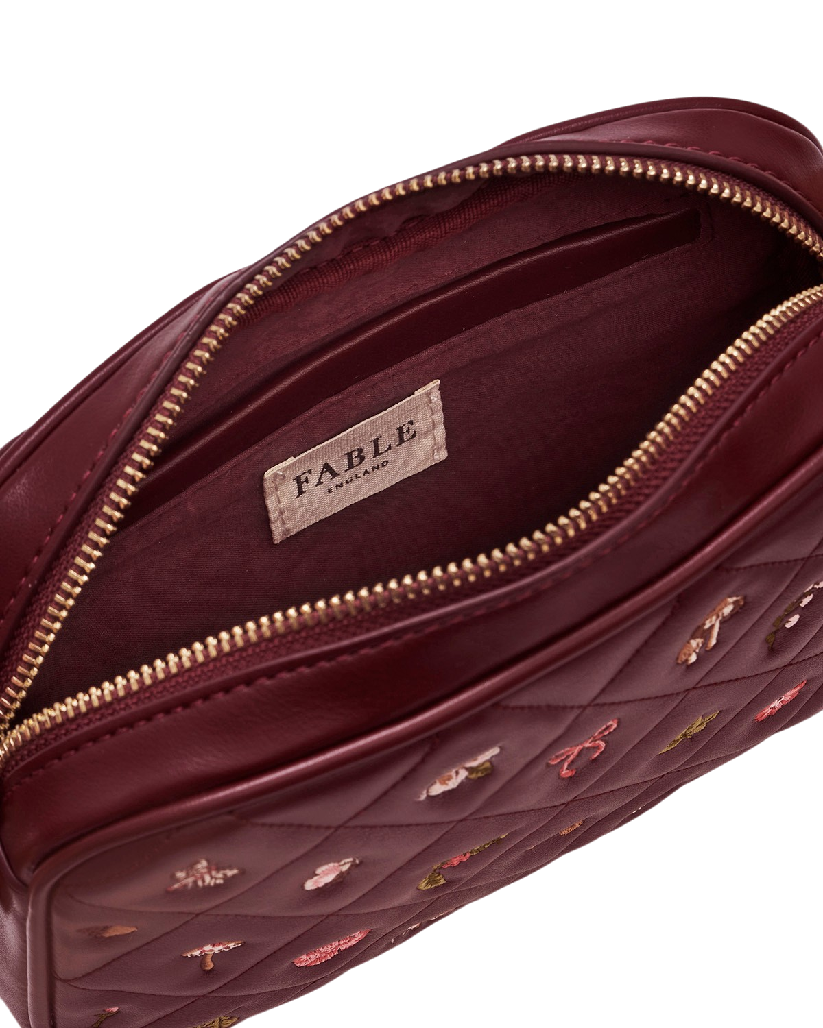 fable-england-alice-orla-camera-bag-umh-ngetasche-burgundy-bestickt image 5