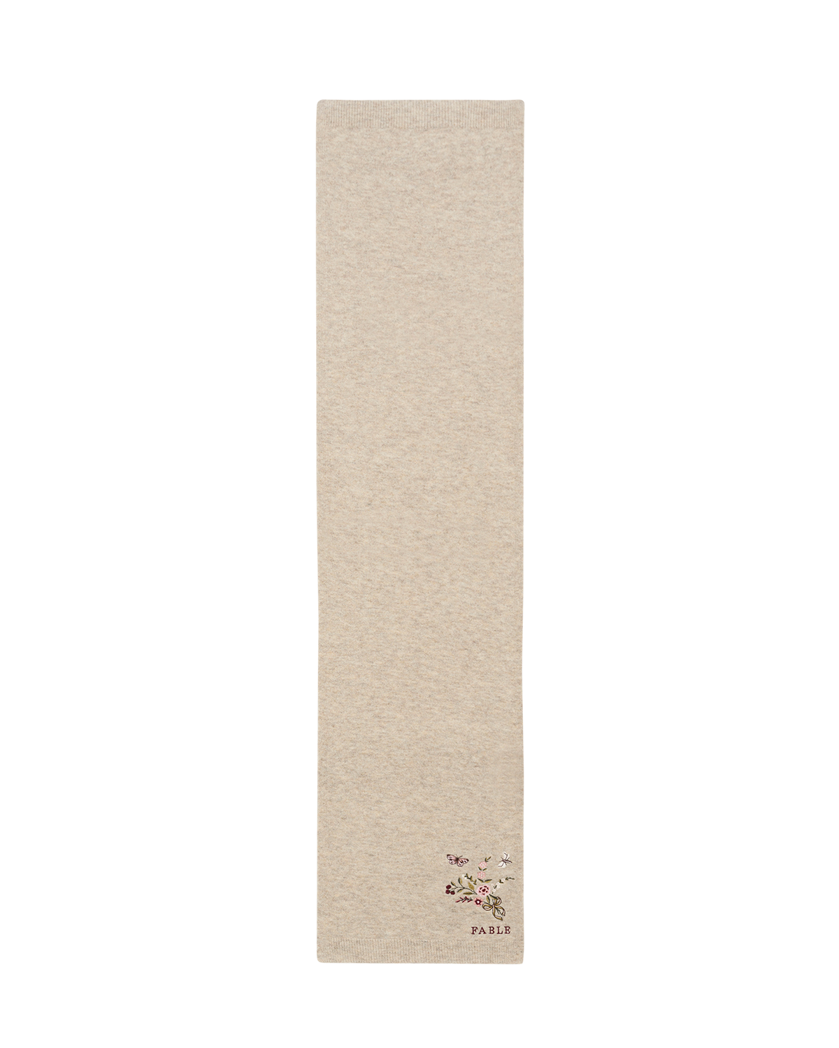 fable-england-eve-floral-strickschal-oat-marl-beige image 1
