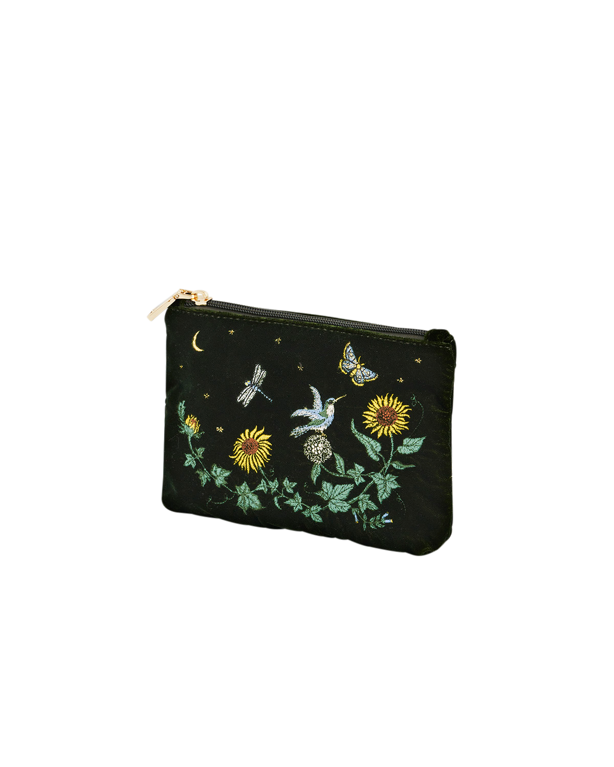 fable-england-sunflower-samt-kosmetiktasche-gr-n-bestickt image 4