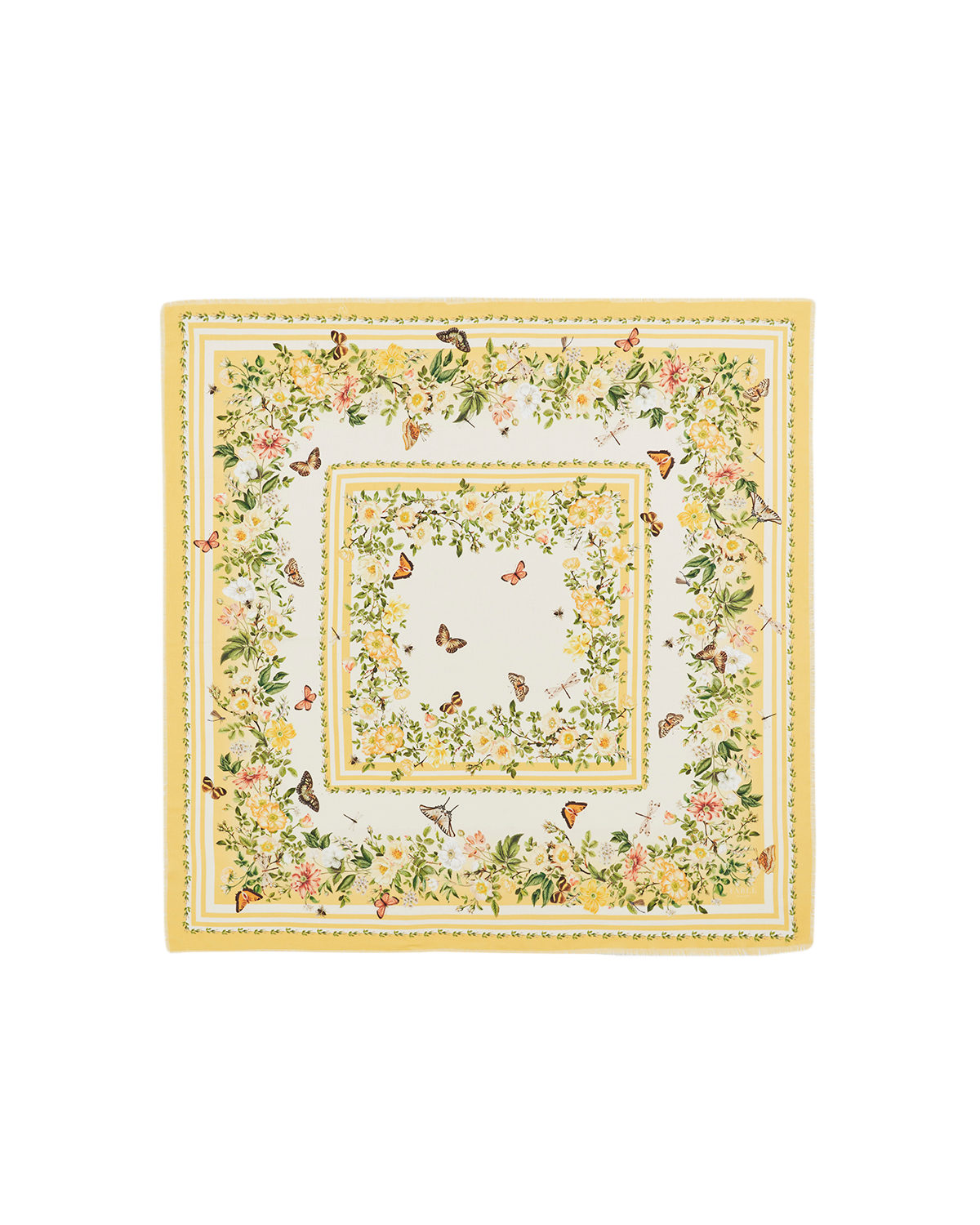 fable-england-cybele-square-schal-gelb-blumen-twill image 1