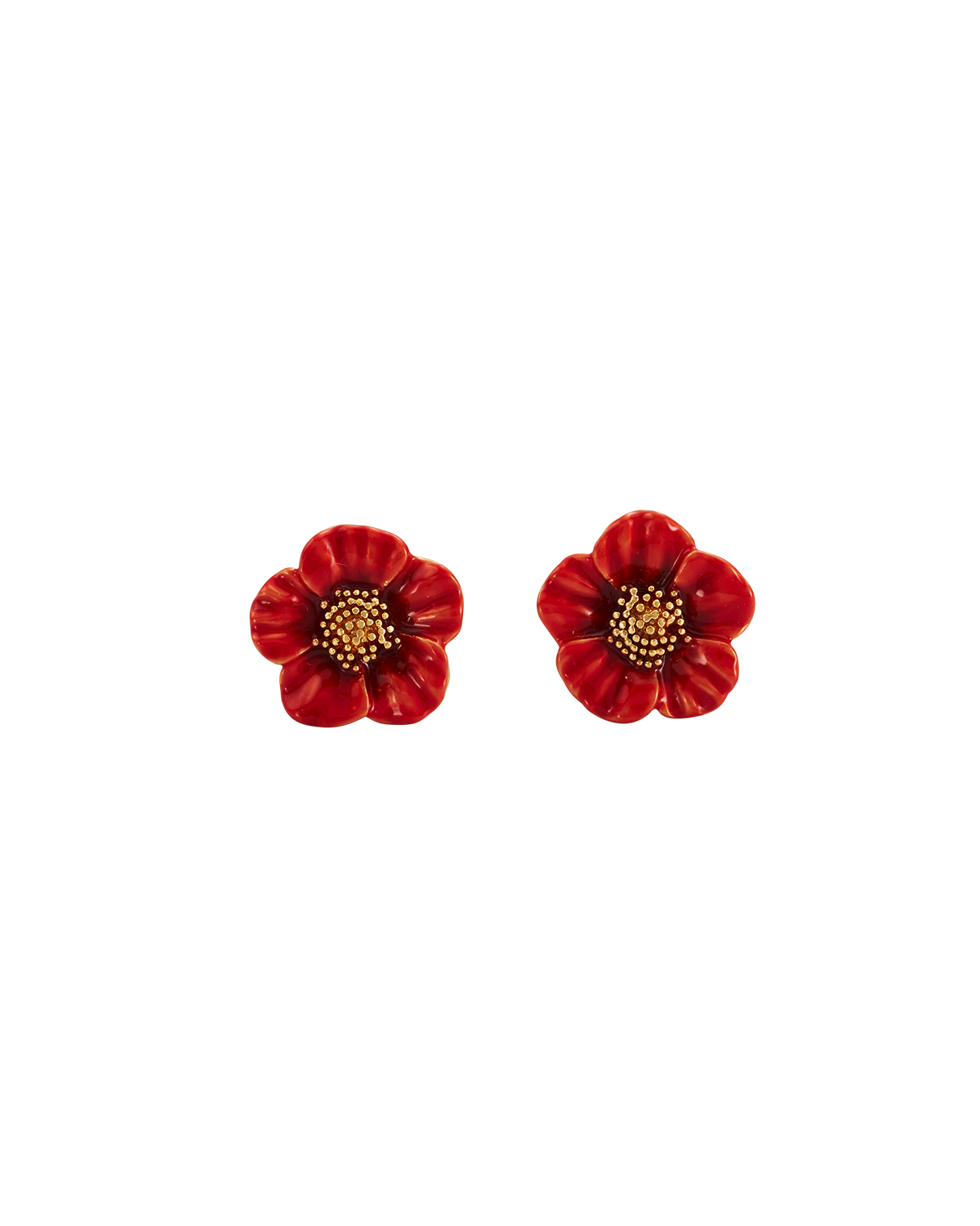 fable-england-red-blossom-ohrstecker-gold-granatapfel image 1