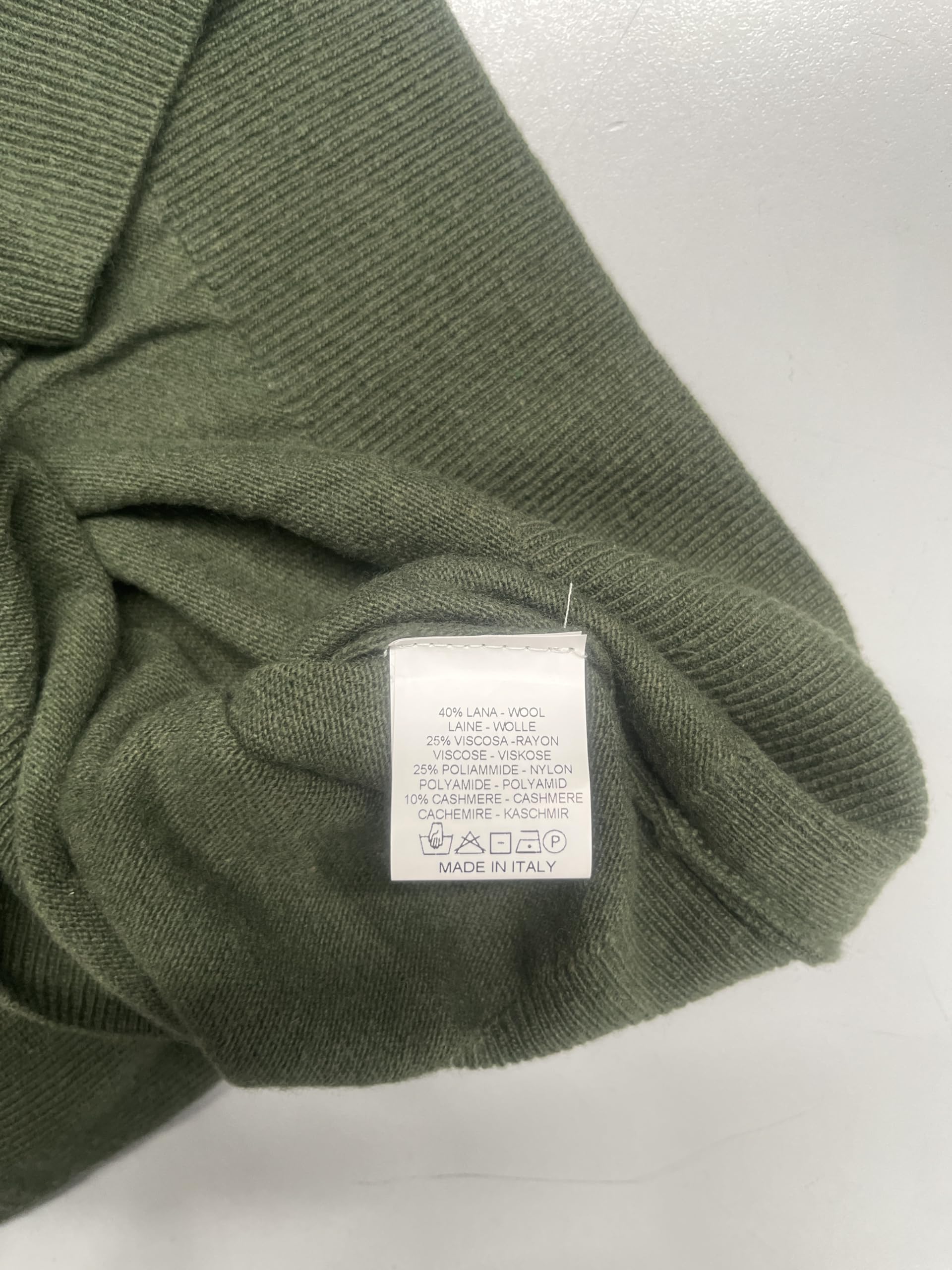 dalle-piane-cashmere-sweater-rundhals-pullover-herren-khaki image 5