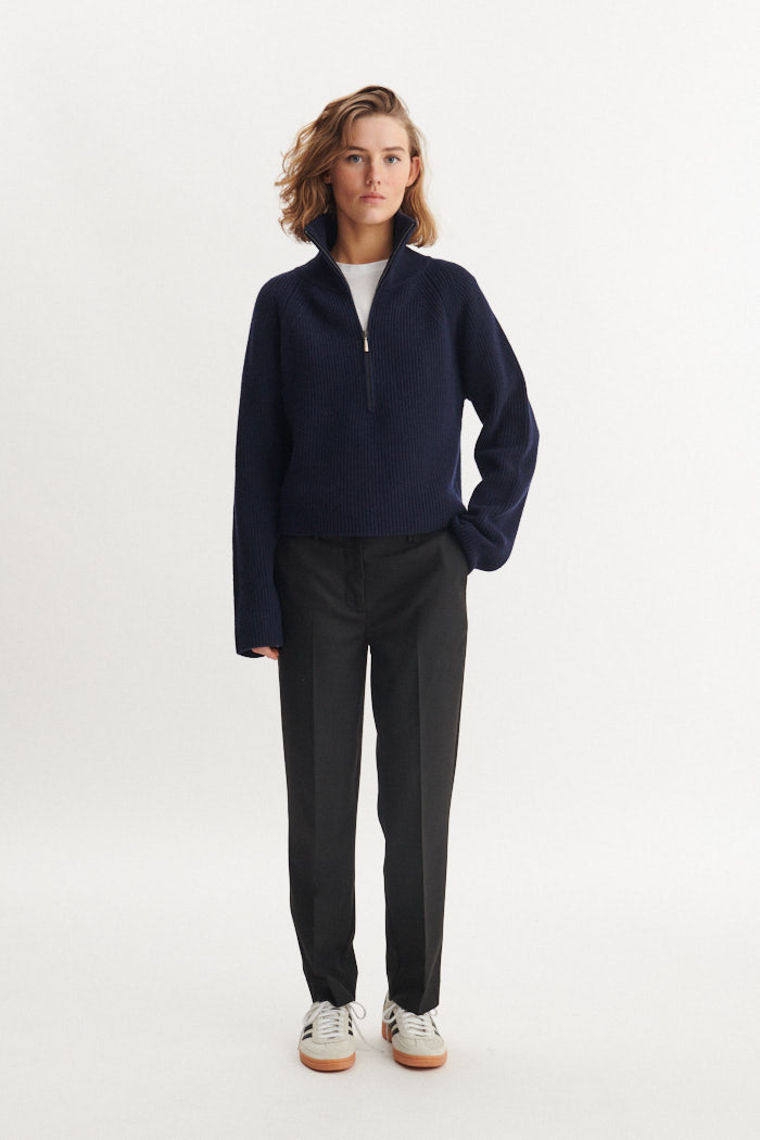 basic-apparel-cady-zip-sweater-troyer-sky-captain-wolle image 4