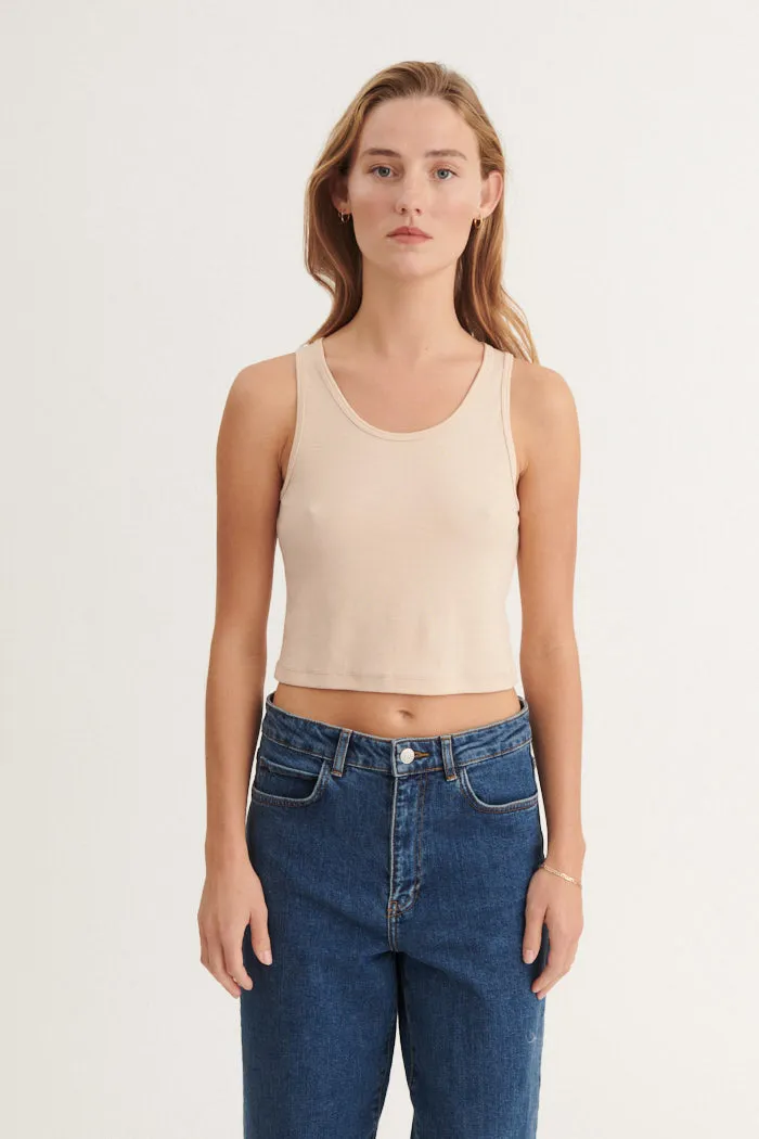 basic-apparel-ludmilla-crop-tank-smokey-grey-top image 1