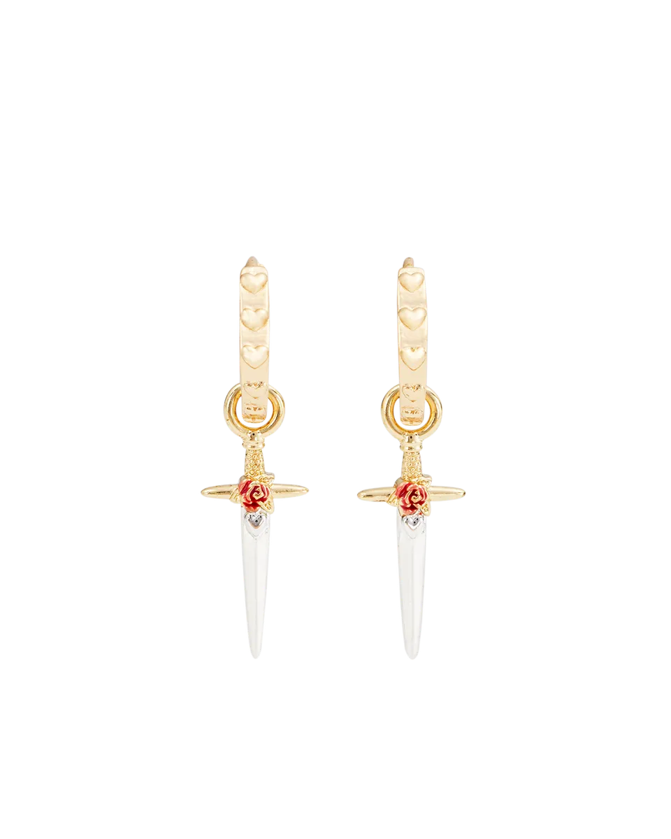 fable-england-rose-dagger-huggie-ohrringe-gold image 1