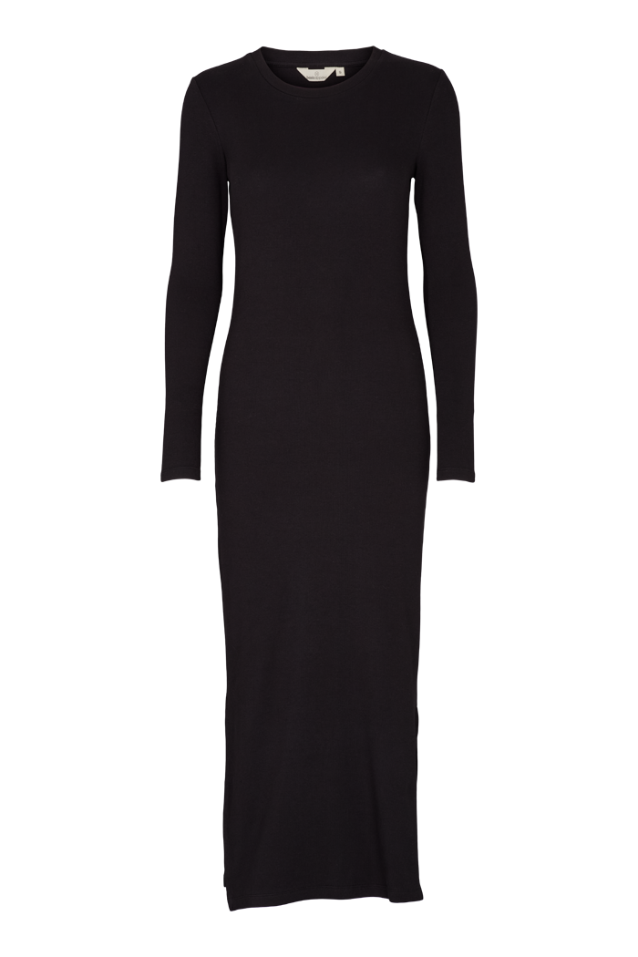 basic-apparel-ludmilla-long-dress-kleid-schwarz-bio-baumwolle image 1
