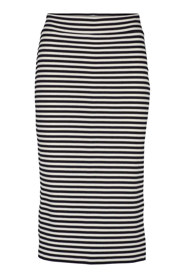 basic-apparel-ludmilla-long-skirt-rock-wei-bio-baumwolle-schlitz image 1