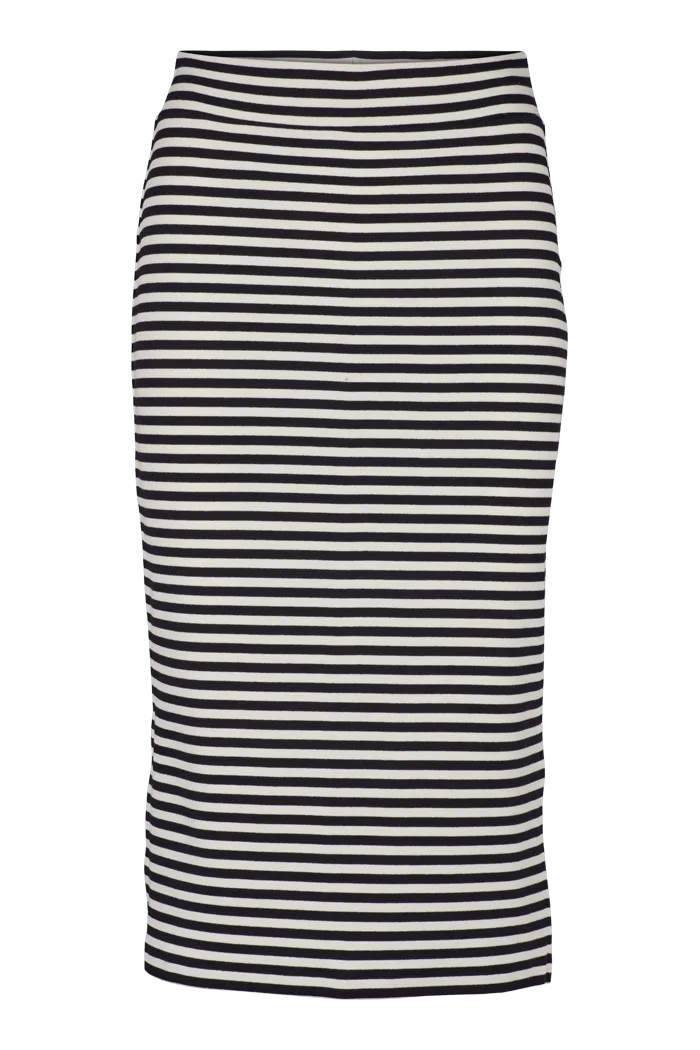 basic-apparel-ludmilla-long-skirt-rock-wei-bio-baumwolle-schlitz image 1
