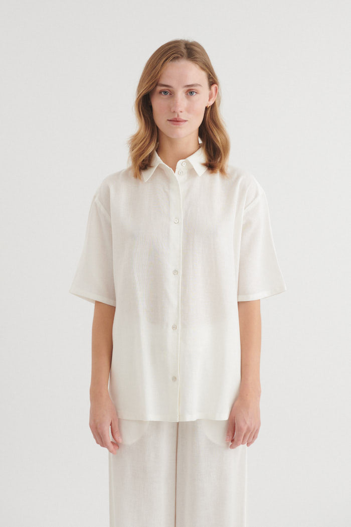 basic-apparel-carina-bluse-damen-wei-leinen-viskose image 1