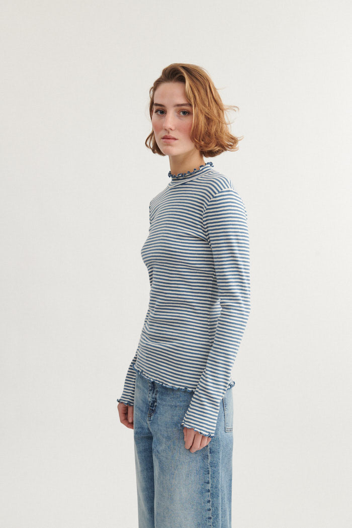 basic-apparel-silma-high-neck-shirt-copen-blue-birch image 2
