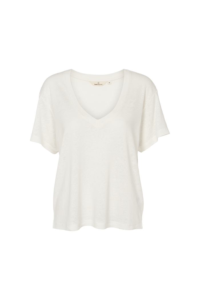 basic-apparel-ryda-v-neck-tee-t-shirt-off-white-leinen image 5