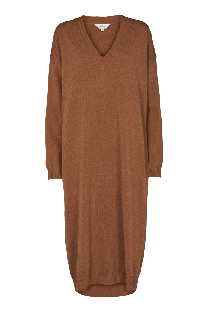 basic-apparel-lise-v-dress-wollkleid-chipmunk-oversize image 1