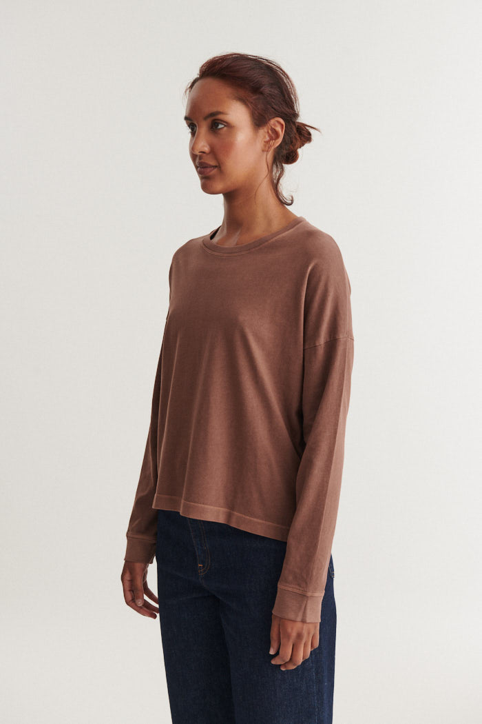 basic-apparel-boni-ls-t-shirt-langarmshirt-braun-bio-baumwolle image 3