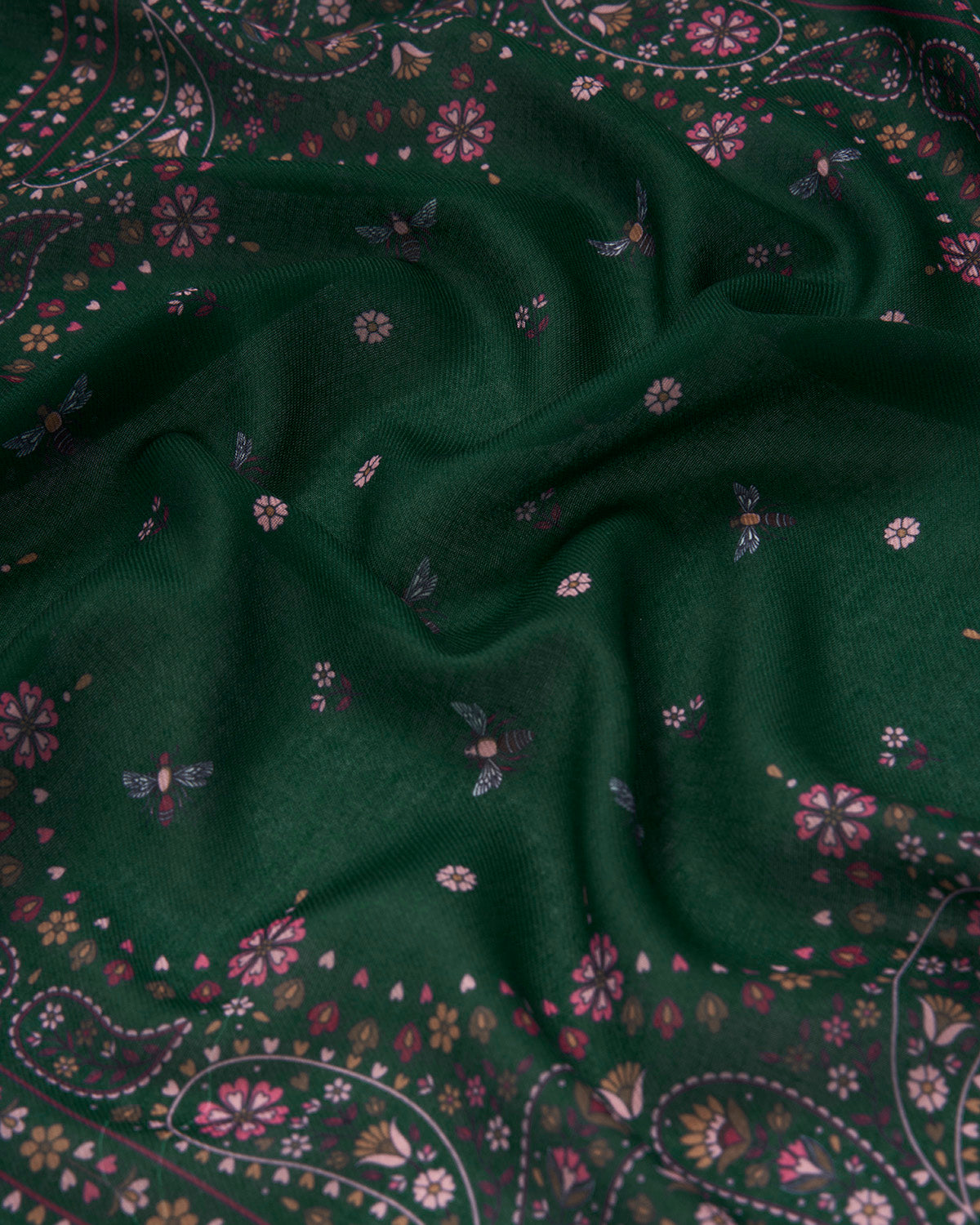 fable-england-paisley-bee-bandana-halstuch-gr-n image 4
