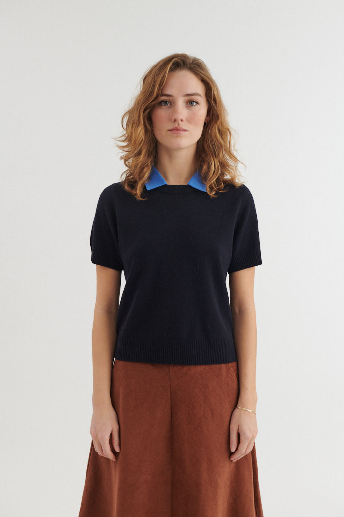 basic-apparel-liz-collar-pullover-navy-merinowolle image 1