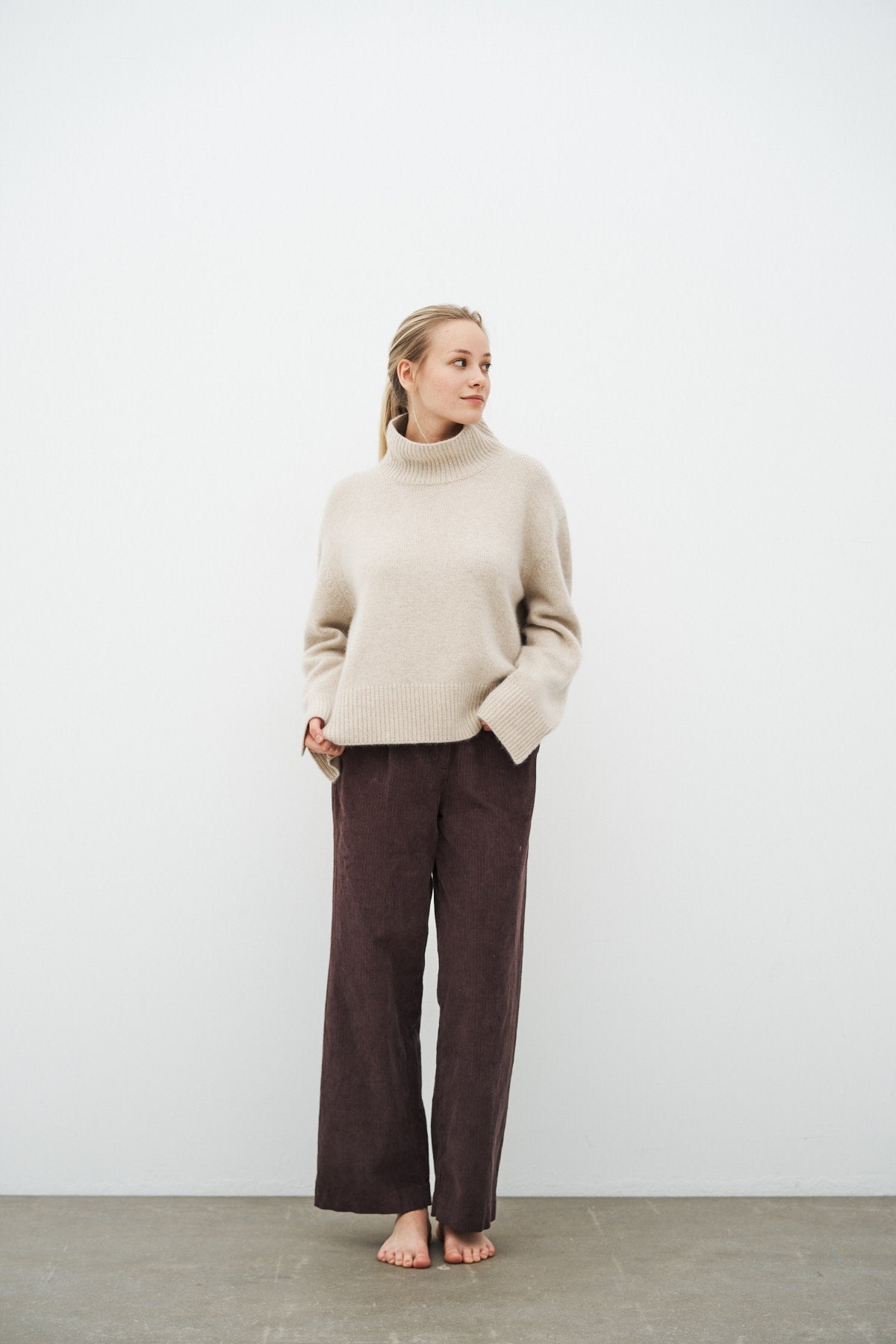 care-by-me-maria-rollkragenpullover-kaschmir-braun image 2