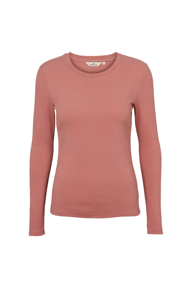 basic-apparel-ludmilla-ls-tee-langarmshirt-rosa-bio-baumwolle image 1
