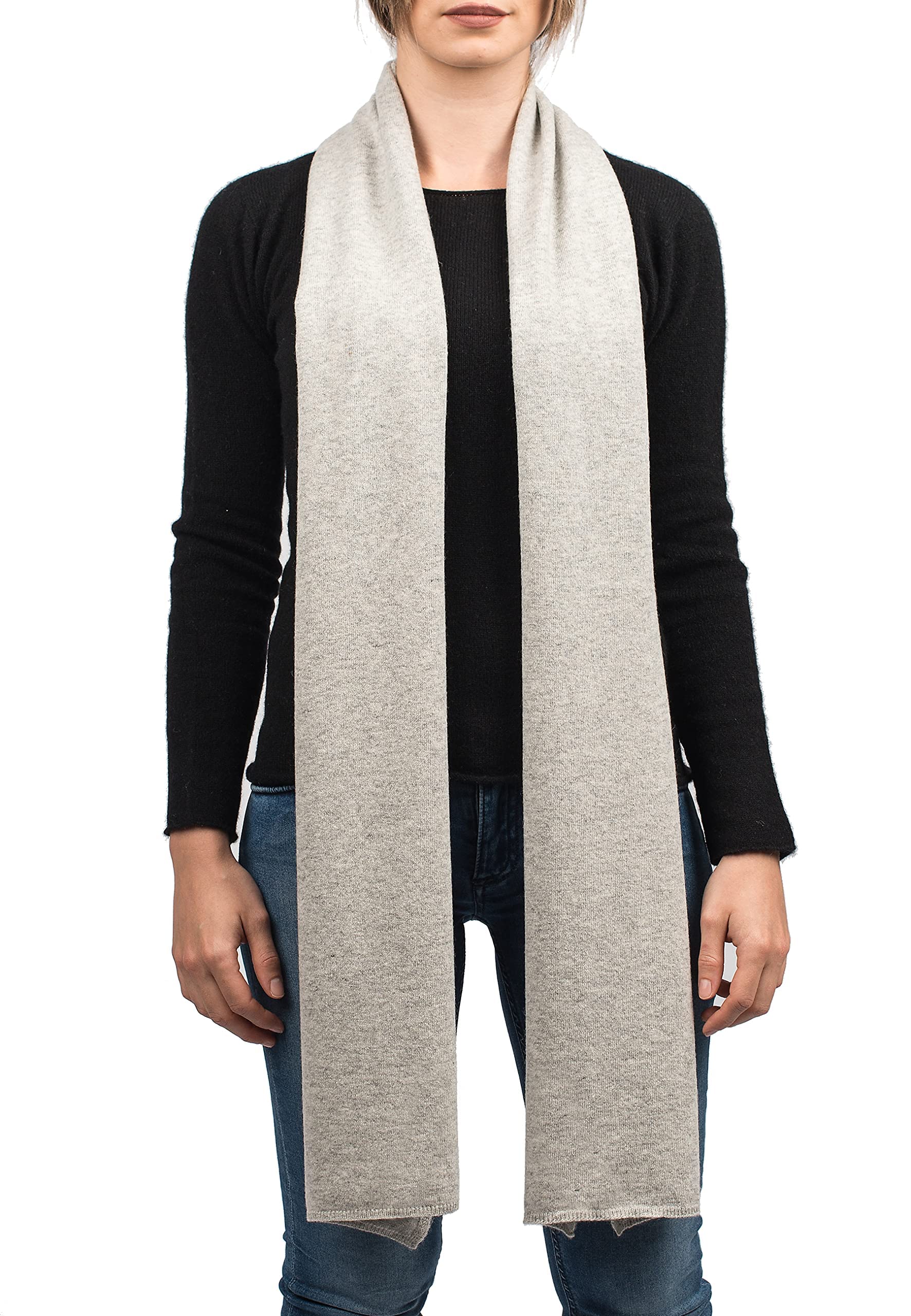 dalle-piane-scarf-uni-kaschmir-woll-mix-schal-grau image 2