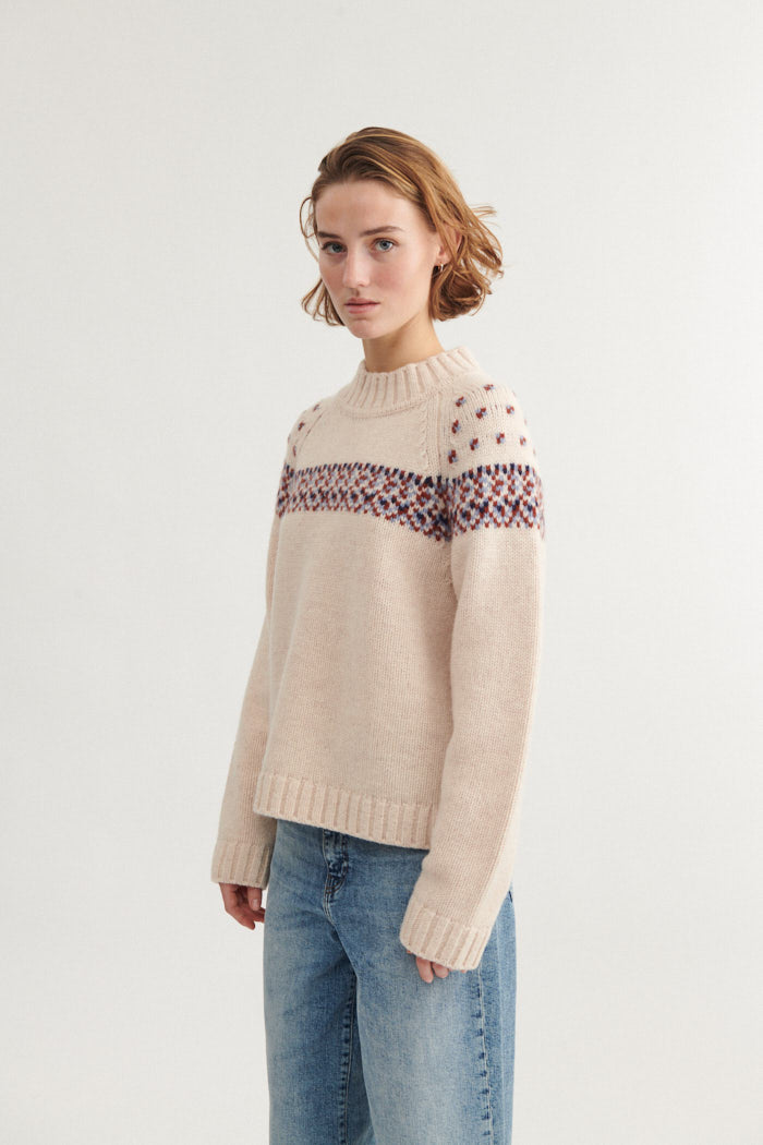 basic-apparel-blanche-sweater-wollpullover-bordeaux-wollmix image 2
