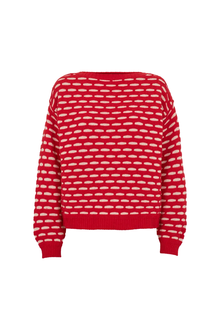 basic-apparel-wave-pullover-high-risk-red-birch-wolle-oversize image 1