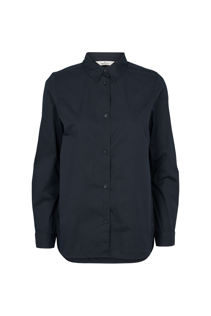 basic-apparel-vilde-classic-shirt-bluse-schwarz-bio-baumwolle image 1