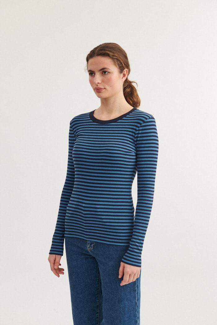 basic-apparel-ludmilla-ls-tee-shirt-copen-blue-bio image 2
